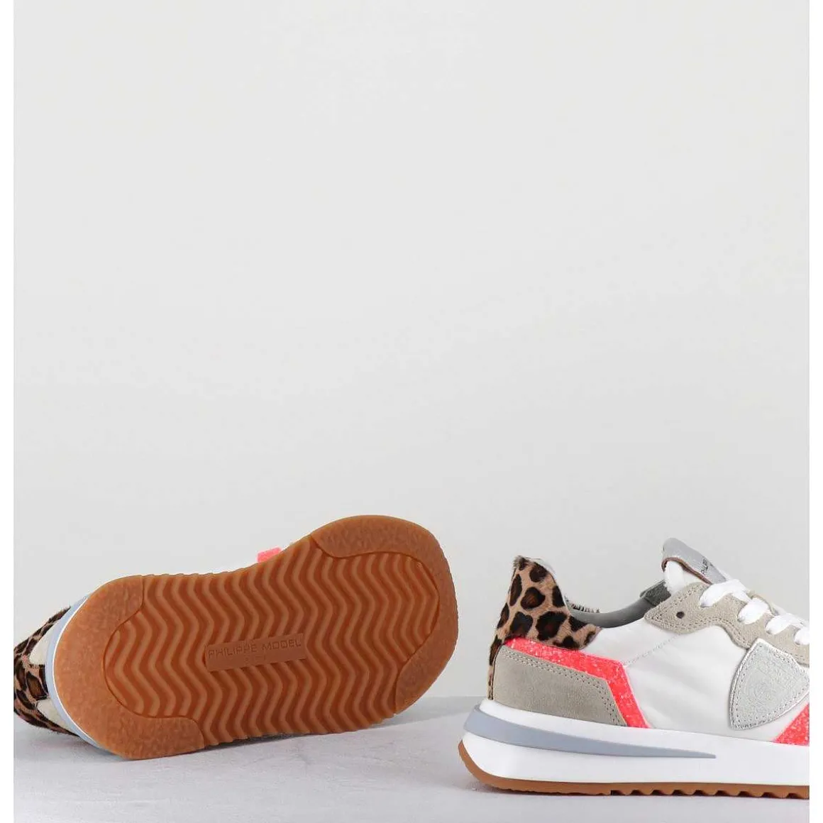 Sneakers Blanc & Leopard - Tropez 2.1 Glitter Pop