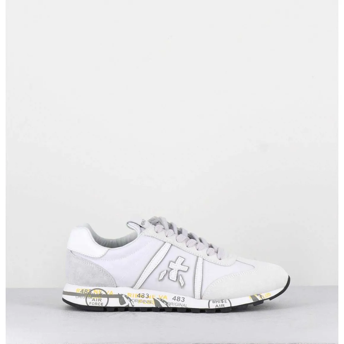 Sneakers Cuir & Toile Blanc - Lucyd 5618