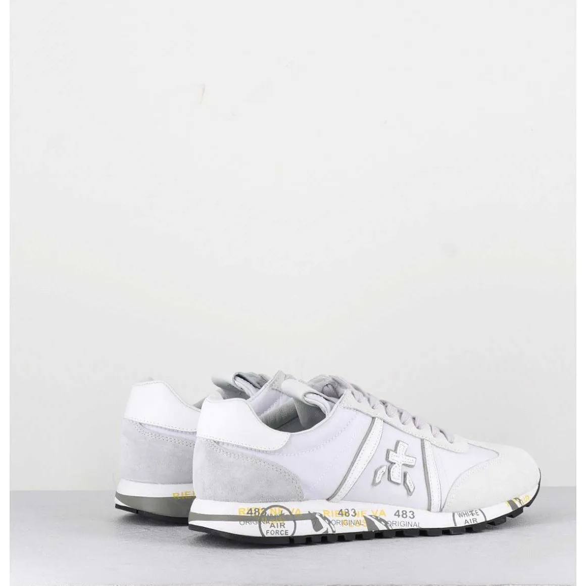 Sneakers Cuir & Toile Blanc - Lucyd 5618