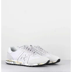Sneakers Cuir & Toile Blanc - Lucyd 5618
