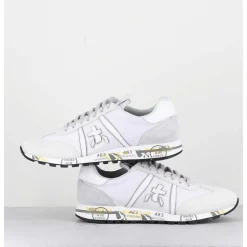 Sneakers Cuir & Toile Blanc - Lucyd 5618