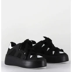 Sneakers En Cuir Noir & Blanc Y2K - 1D7366D Nabuck Black