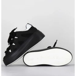Sneakers En Cuir Noir & Blanc Y2K - 1D7366D Nabuck Black