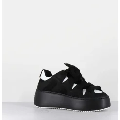Sneakers En Cuir Noir & Blanc Y2K - 1D7366D Nabuck Black