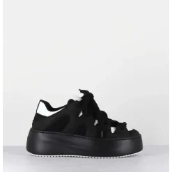 Sneakers En Cuir Noir & Blanc Y2K - 1D7366D Nabuck Black