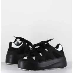 Sneakers En Cuir Noir & Blanc Y2K - 1D7366D Nabuck Black