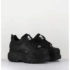 Sneakers En Cuir Noir A Plateforme Buffalo Original - 1339N Black
