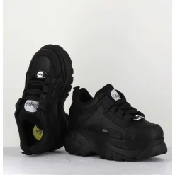 Sneakers En Cuir Noir A Plateforme Buffalo Original - 1339N Black