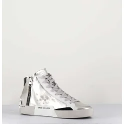 Sneakers Haute Metallise Argent - Distressed High Platinum