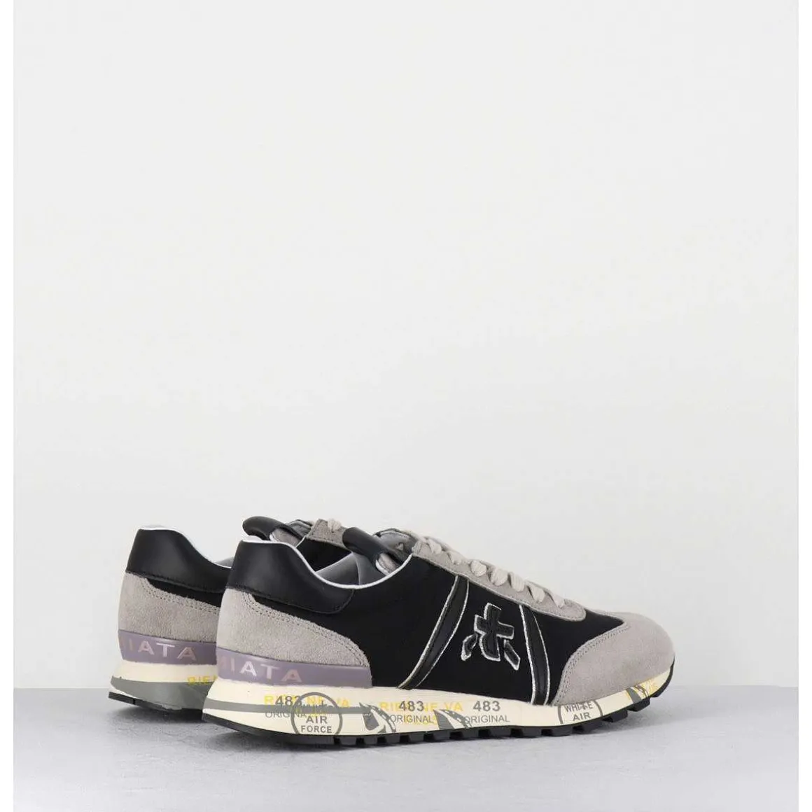 Sneakers Legeres Toile Noire & Daim Gris - Lucyd 5954 Black