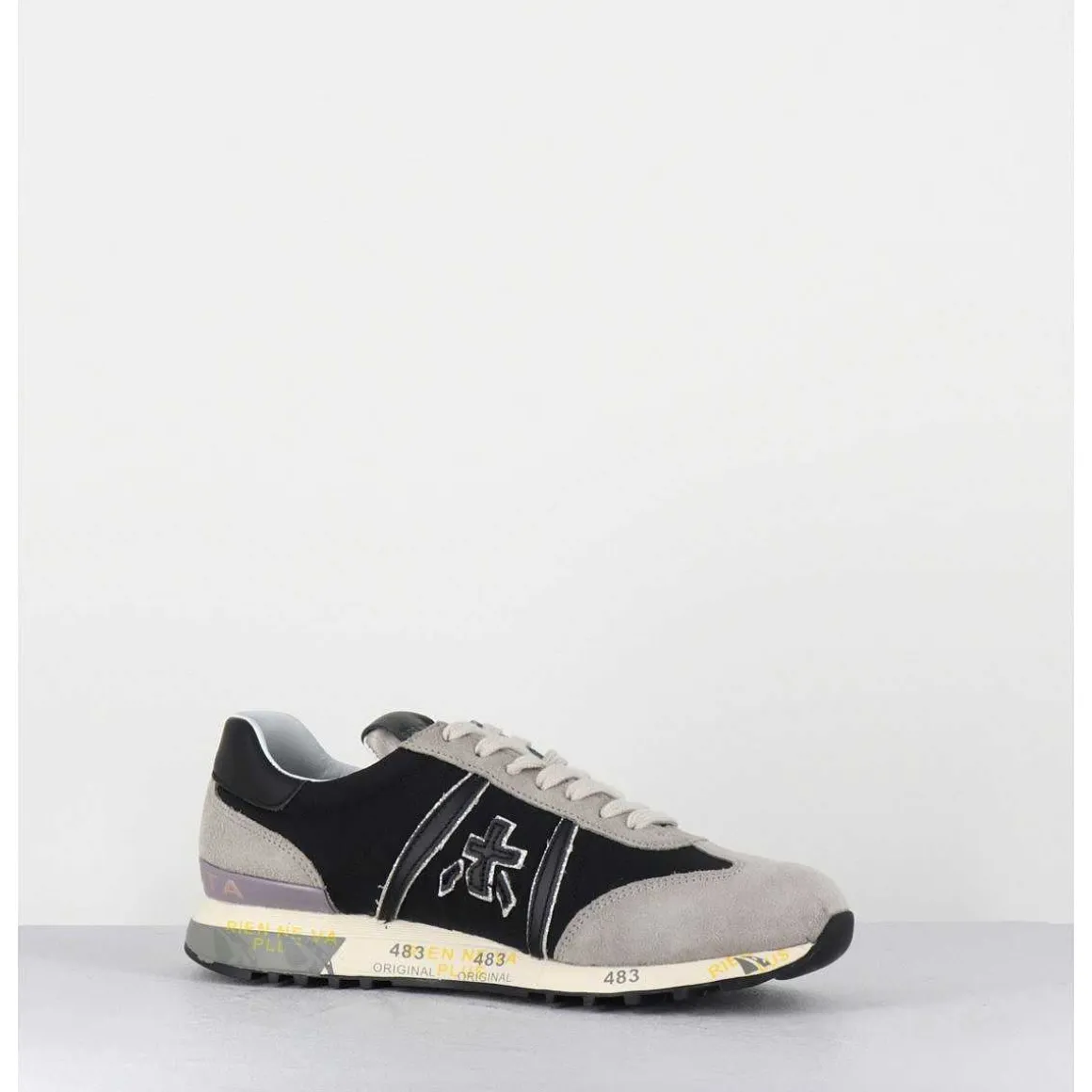 Sneakers Legeres Toile Noire & Daim Gris - Lucyd 5954 Black