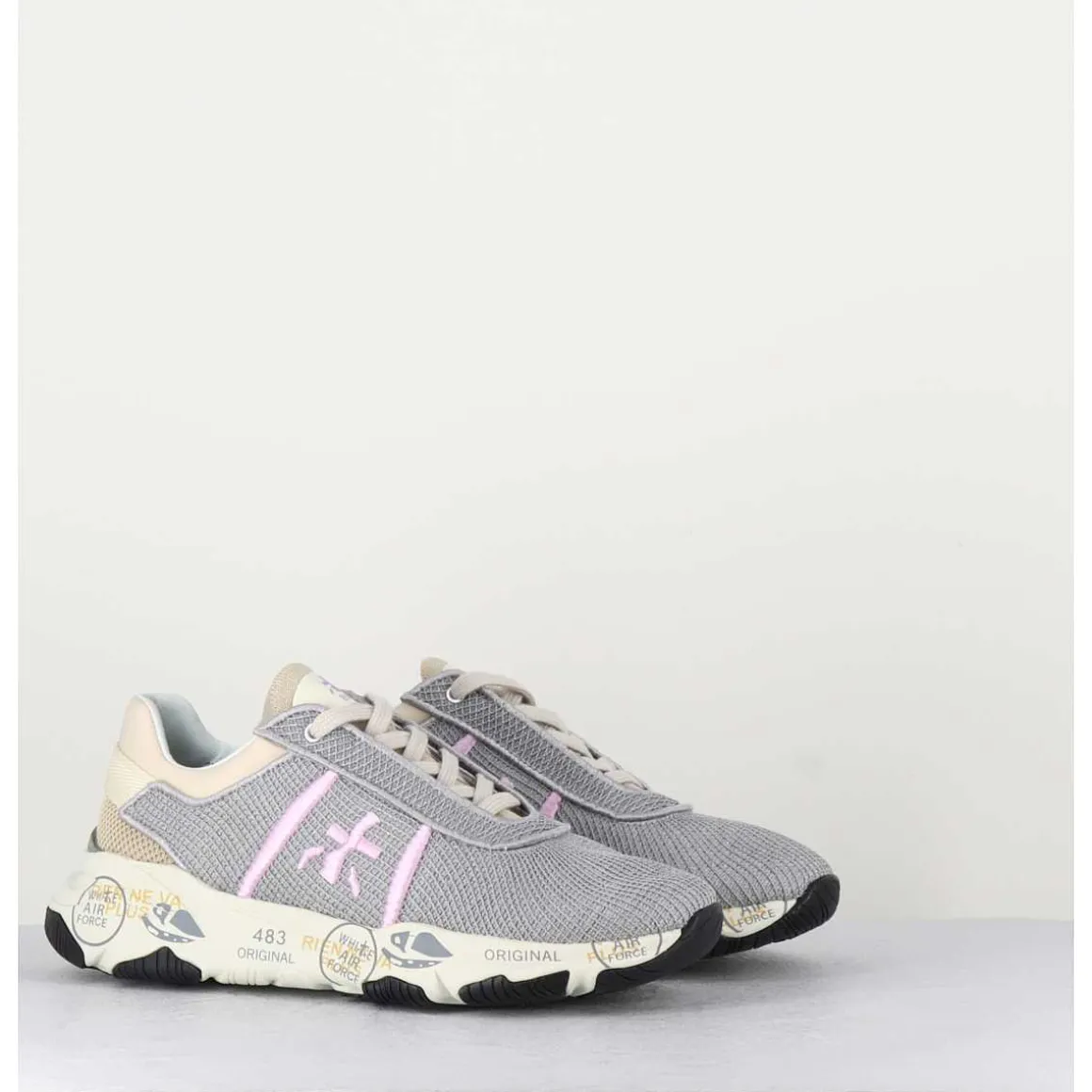 Sneakers Mesh Gris & Lilas - Buff 6094