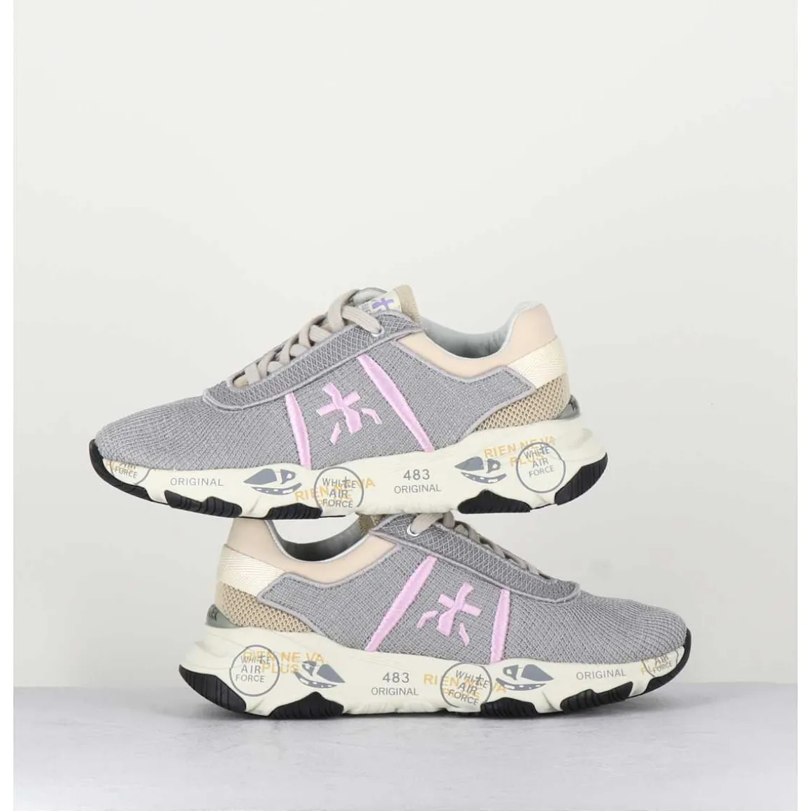 Sneakers Mesh Gris & Lilas - Buff 6094