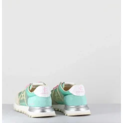 Sneakers Semelle Epaisse Toile Mesh Verte - Johnlowd 6218