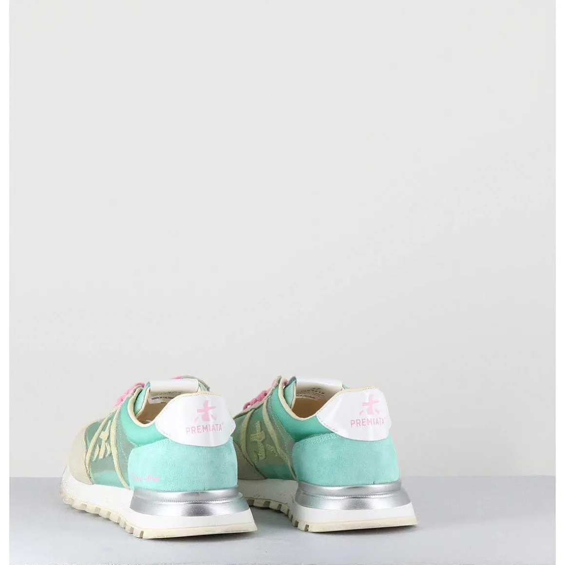 Sneakers Semelle Epaisse Toile Mesh Verte - Johnlowd 6218