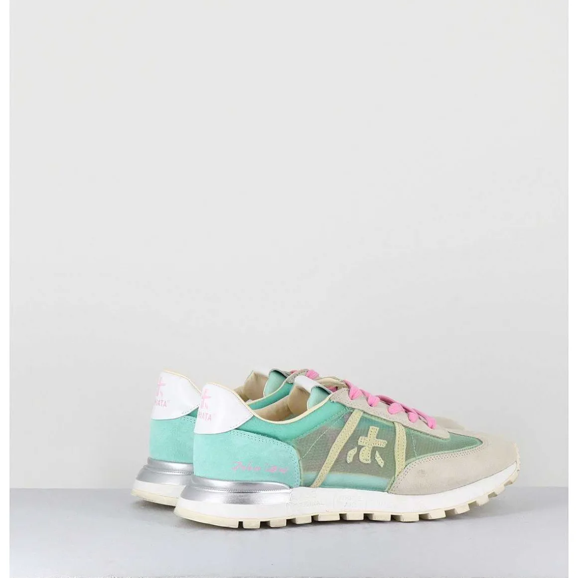 Sneakers Semelle Epaisse Toile Mesh Verte - Johnlowd 6218