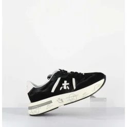Sneakers Ultra Legere Cuir & Toile Nylon Noir - Cassie 6471