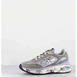 Sneakers Ultra Light Daim / Toile Gris & Bijoux - Moerund 6440