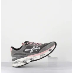 Sneakers Ultra Light Daim & Toile Gris / Rose - Moerund 6441