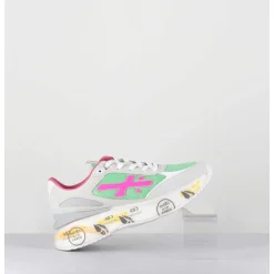 Sneakers Ultra Light Vert & Gris Semelle Epaisse - Moerund 6339